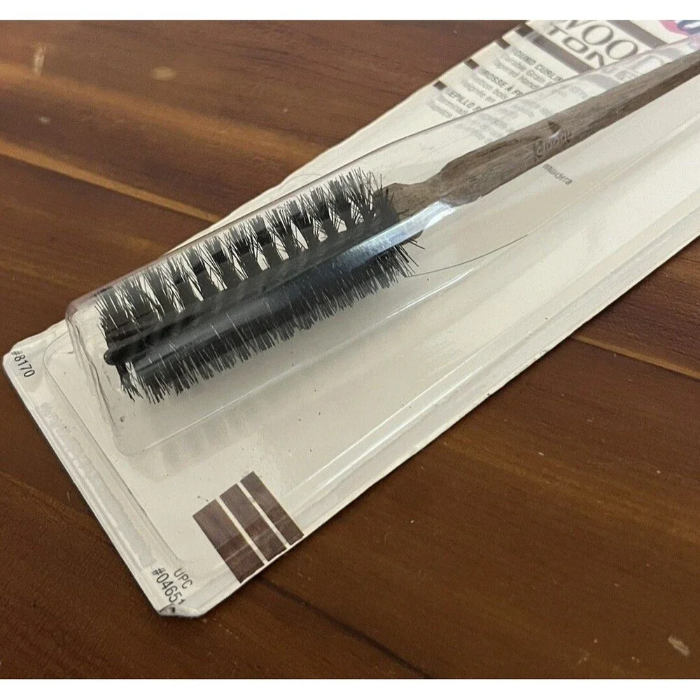 Vintage Goody Wood Tone Round Curling Styler Brush 1993 New Sealed #04651